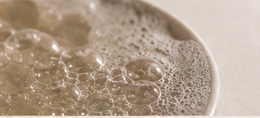 Close-up of soap lather